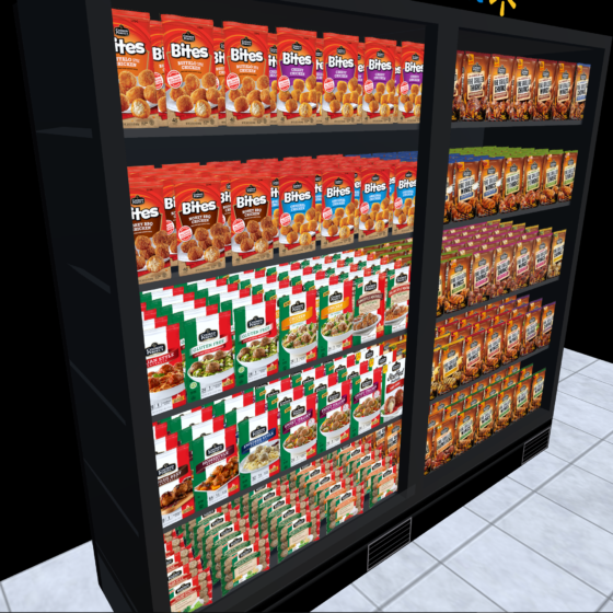 3D Upright Freezer Planogram Example