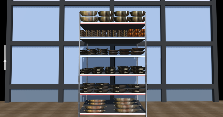 3D Planogram Cookware Example