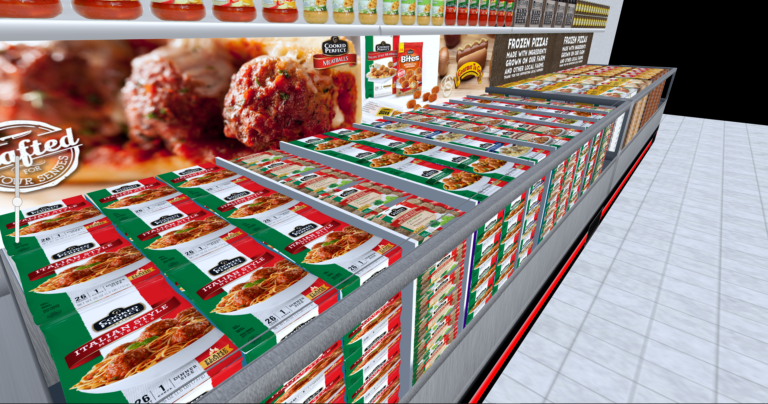 3D planogram template freezer chest example