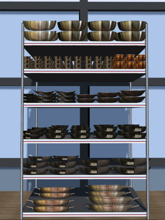 3D Planogram Cookware Example