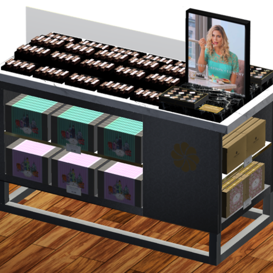 3D Planogram example planogram template of cosmetics planogram