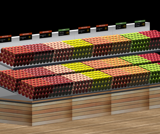 3D Fruit Planogram Example